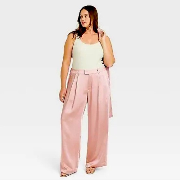 a new day Pants - A New Day Dusty Pink Satin Pants (17)